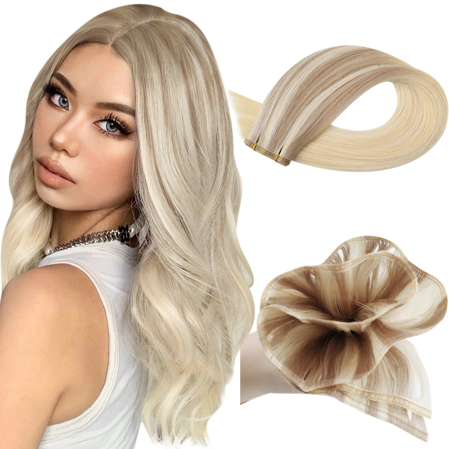 Flat Silk Hair Weft