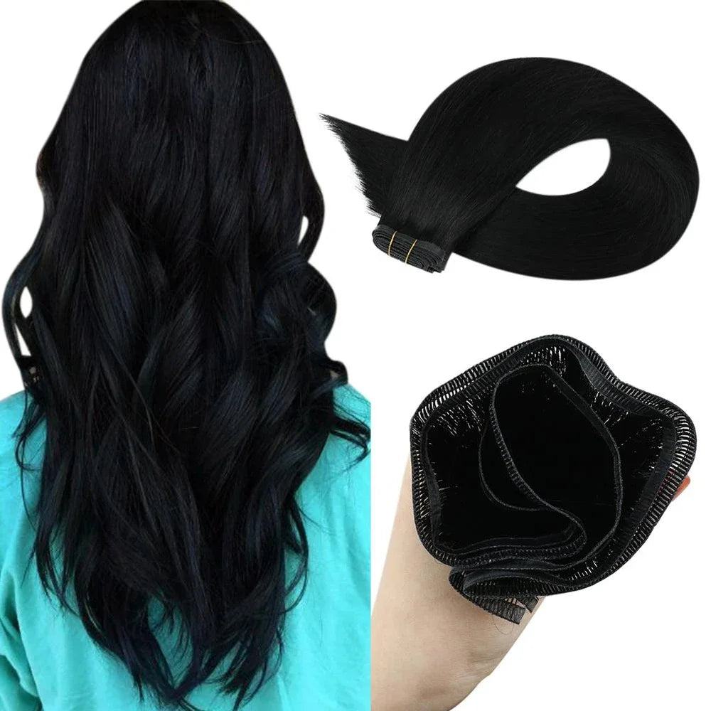 Flat Silk Hair Weft