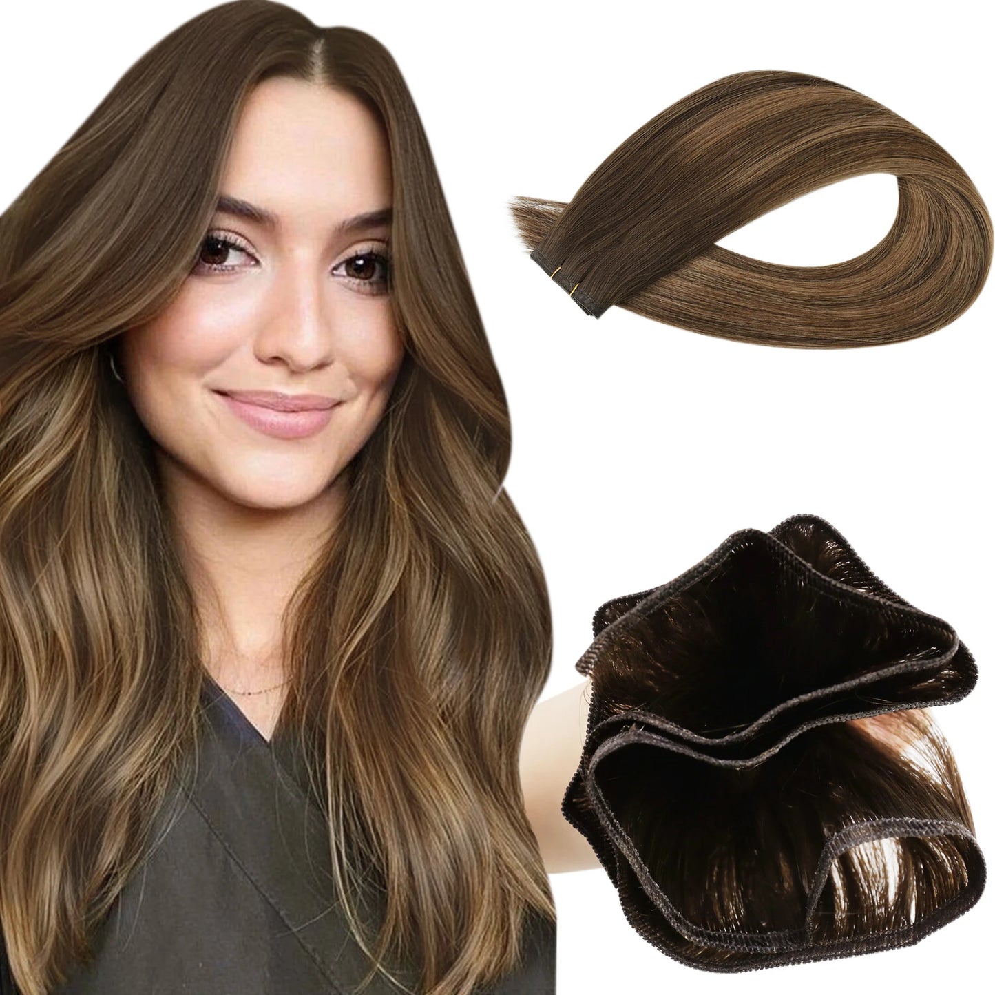 Flat Silk Hair Weft