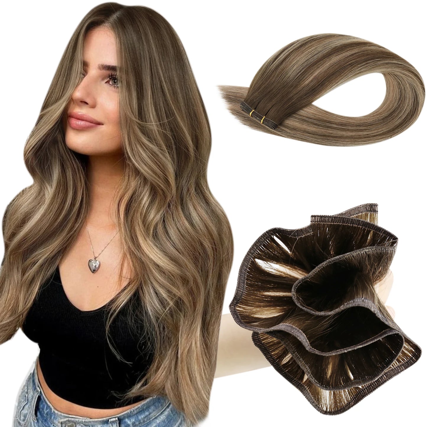 Flat Silk Hair Weft