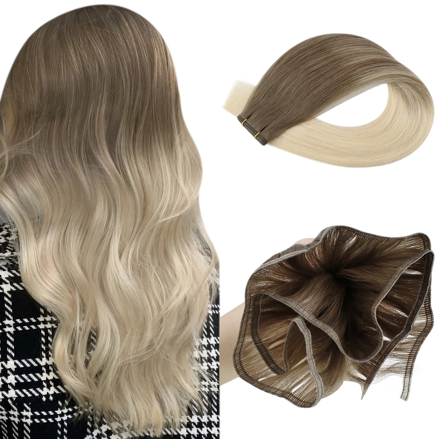 Flat Silk Hair Weft